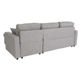 thumbnail of Ecksofa mit Bettkasten HWC-L17, Couch Sofa L-Form, Liegefläche Nosagfederung 228cm ~ grau