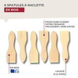 thumbnail of Lot de 6 spatules à raclette en bois 13 cm Fackelmann Wood Edition