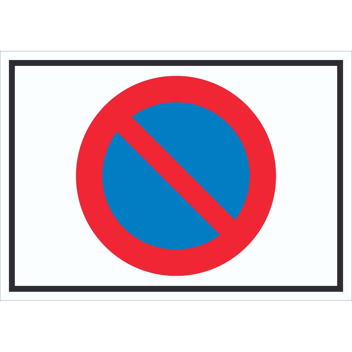Eingeschränktes Haltverbot Symbol Schild A6 (105x148mm)