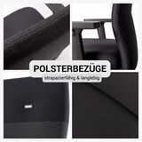 thumbnail of bümö SitzMeister Bürostuhl ergonomisch, Vollpolster in schwarz - Ergonomischer Drehstuhl mit Rollen, Stuhl mit Armlehne, Synchronmechanik uvm. -
