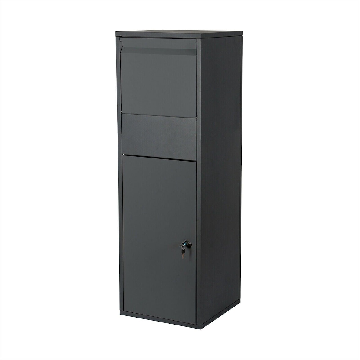 Helloshop26 - Pakketbus afsluitbaar brievenbus op standaard postpakket 46 x 45 x 140 cm antraciet 16_0000116