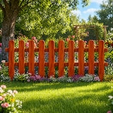 thumbnail of Staccionata In Legno Da Esterno Per Giardino Terrazzo E Aiuole Barriera Decorativa Rustica Resistente Agli Agenti Atmosferici 120 x 45 Cm Legno Scuro