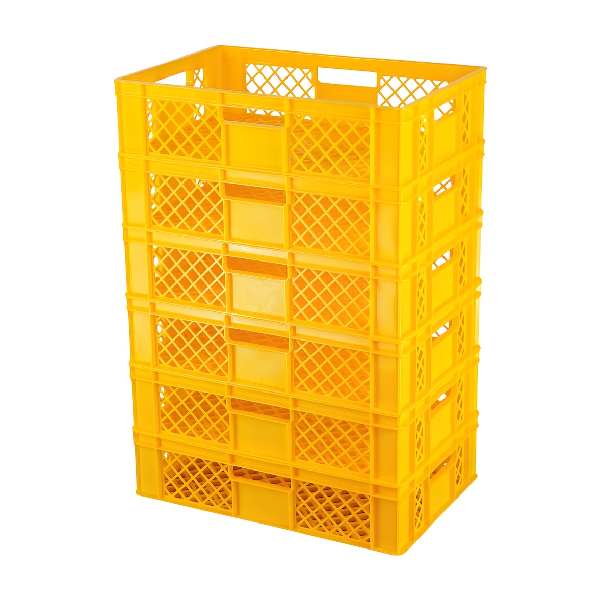 6 Stück Bäckerkisten / Brotkisten 600 x 400 x 150 mm in gelb