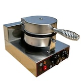 thumbnail of Gofrera redonda profesional de acero inoxidable para hosteleria. Maquina de gofres redondos de 18 cm de diametro para heladeria y restaurante.