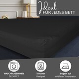 thumbnail of Spannbettlaken Jersey 100% Baumwolle 120-130x200 cm Schwarz