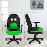 thumbnail of Bureaustoel Fun voor kinderen zwart/groen