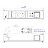 thumbnail of BACHMANN POWER FRAME 2xUTE 1xCM 1xUSB A/C 22W 0,2m GST18