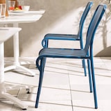 thumbnail of Donkerblauwe aluminium design tuinstoel