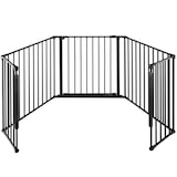 thumbnail of Kaminschutzgitter Agni aus 5 Elementen mit Sicherheitstür - schwarz