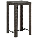 thumbnail of vidaXL Garten-Bartisch Braun 60,5x60,5x110,5 cm Poly Rattan