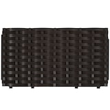 thumbnail of Hochbeet Pflanzkasten 40x40x44 cm Rattan Optik Braun aus Kunststoff mit Abflusslöchern UV geschützt wetterfest stapelbar für Garten Balkon