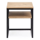 thumbnail of Mesita de noche ECO Three con estante 40x40x47cm Negra en madera maciza de pino acabado vintage estilo industrial Box Furniture
