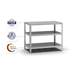 thumbnail of PROREGAL Fachbodenregal Schraubsystem | Grundregal | HxBxT 80x100x50cm | 3 Ebenen | Fachlast 125 kg | Beidseitig nutzbar | Verzinkt