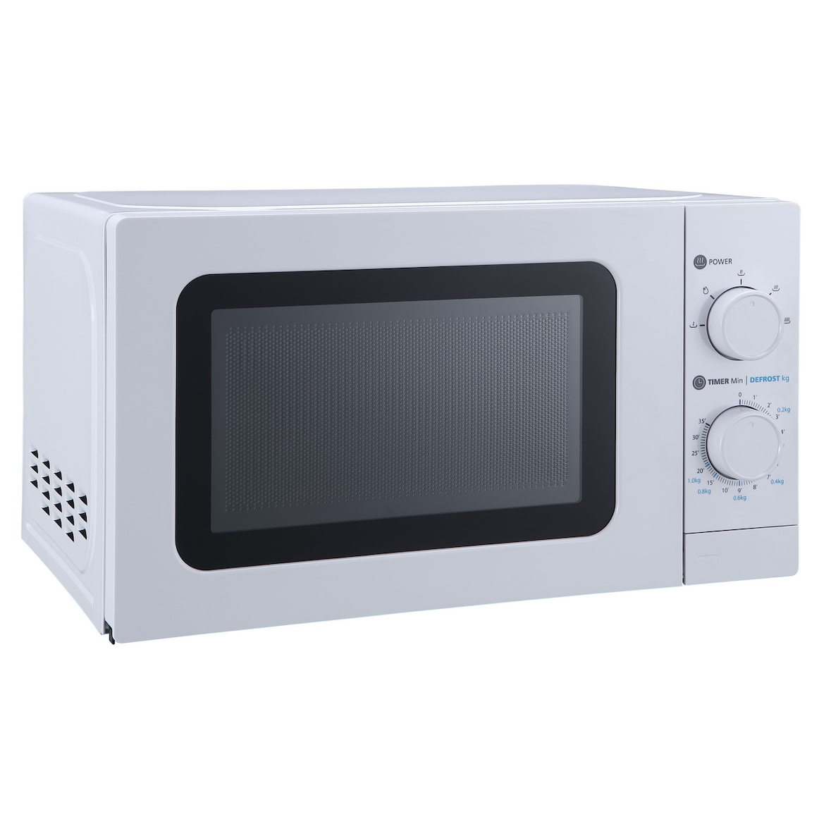 aro Microondas MW10720, acero-SPCC, 43.9 x 33.4 x 25.8 cm, 20 L, 700 W, 5 programas, temporizador, plato giratorio: Ø 25.5 cm, blanco