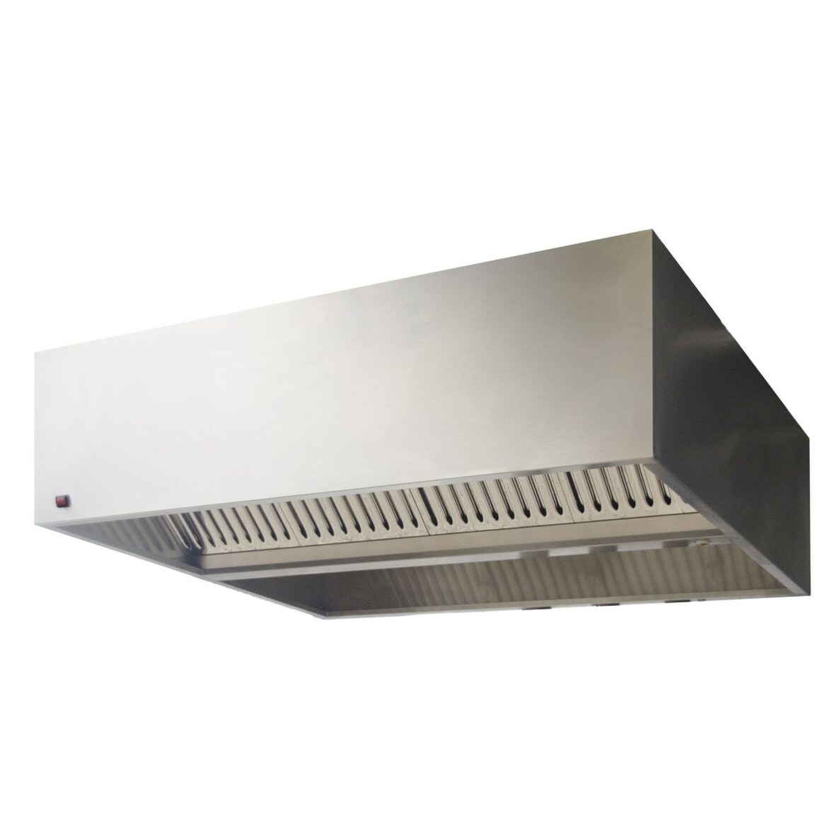 KBS Zentralhaube Mittelhaube Kubusform 2400x1500x450 mm Flammschutzfilter LED