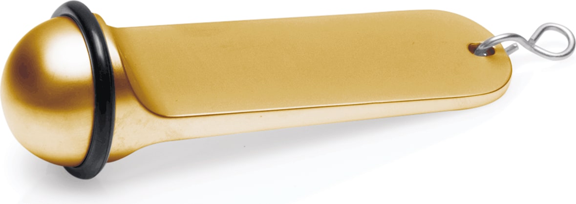 WAS Germany - Schlüsselanhänger, 11 cm, goldfarben, Zinkguss