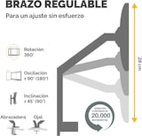 thumbnail of Fellowes Brazo para monitor doble horizontal Platinum con 2 puertos USB, tamaño máximo monitor 32", fijación de pinza o atornillado a la mesa