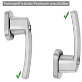 thumbnail of MONZANA® Fenstergriffe 10er Set Aluminium silber inkl. Schlüssel
