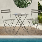 thumbnail of SVITA BERLIN Bistroset Metalen Zitgroep Balkon Opvouwbare Tafel Stoelen Taupe