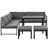 thumbnail of Merax Gartenlounge-Set, mit Liegefunktion, Vierter Gang verstellbare Rückenlehne, Grau