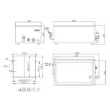 thumbnail of Baño María con grifo de vaciado, acero inoxidable, rango de temperatura 30 a 90°C, plata, tamaño GN1/1 150mm, 20 litros 10275 Vaiotec