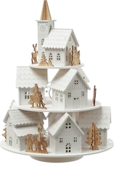 thumbnail of LED Weihnachtsdorf Winterdorf mit Musik Spieluhr Timer H: 29cm