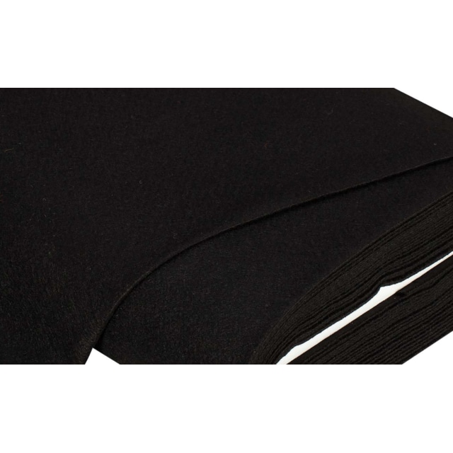 Feutrine NOIR NOIRE largeur 180 cm au metre epaisseur environ 1,50 mm