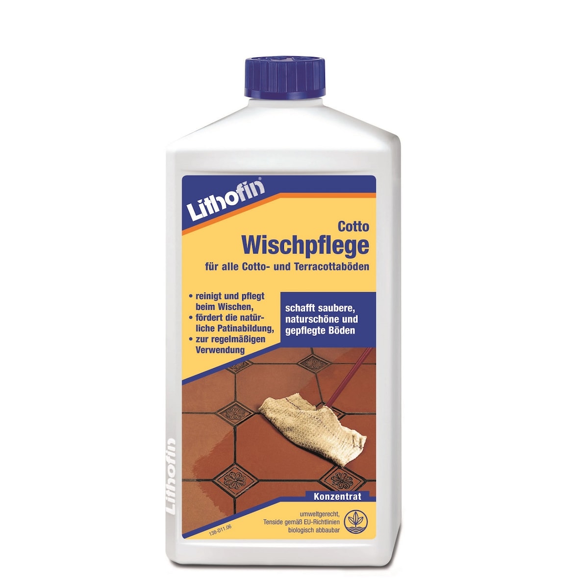 Lithofin Cotto Wischpflege  für alle Cotto und Terracottaböden 1 Liter