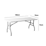 thumbnail of Pack 6 Mesas Plegables 180cm Blancas. Lote Profesional Mesa Maleta Rectangular. Acero y HDPE Alta Resistencia