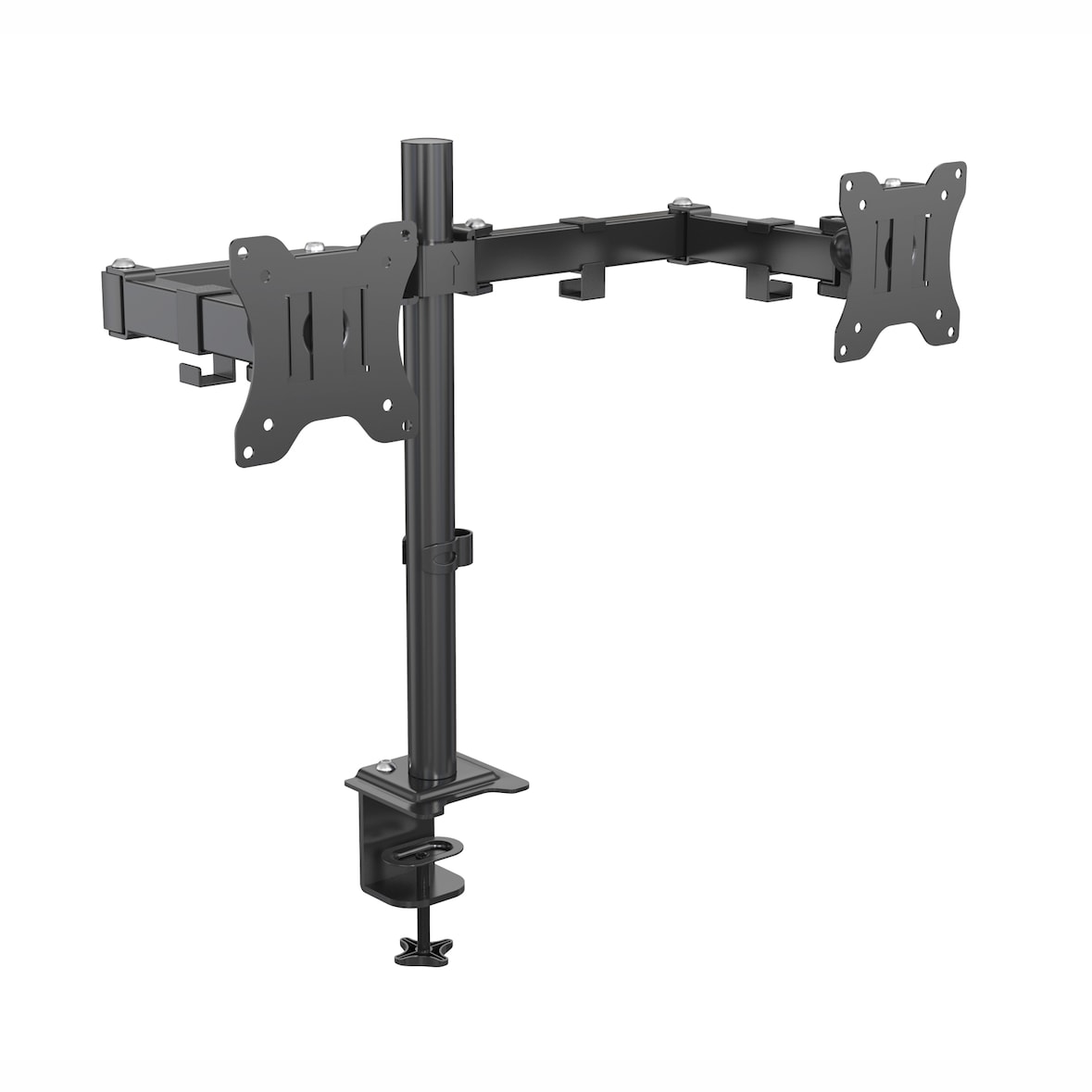 SVITA MOKPO Monitorhalterung 2 Monitore 15-27 Zoll Tisch Höhenverstellbar mit Neigung VESA 75/100 Schwarz