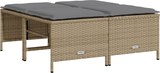 thumbnail of vidaXL Gartenhocker mit Kissen 4 Stk., Sitzhocker mit Stahlrahmen, Fußhocker für Garten Terrasse, Hocker Gartenmöbel, Beige Poly Rattan