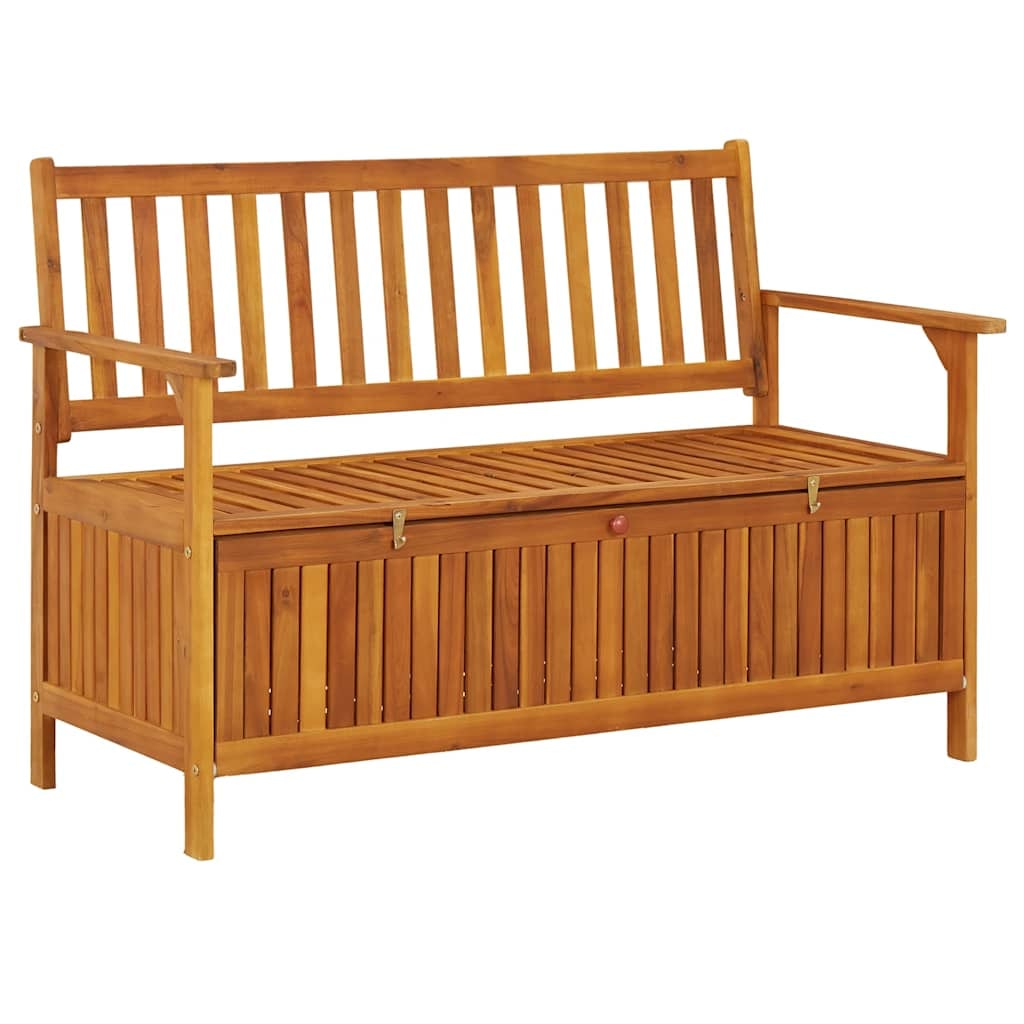 vidaXL Gartenbank mit Stauraum 120 cm Massivholz Akazie