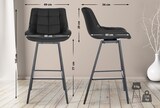 thumbnail of CHEFGASTRO 4er Set Barhocker GOLDEN GATE Schwenkbar Kunstleder HxBxT 105x49x56cm Schwarz Barstuhl