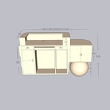 thumbnail of Empfangstresen, Firmen-Rezeption, Kassentresen, Bar, geeignet für Schönheitsstudios, Ateliers und Geschäfte 200×60×100cm【QXJ200】