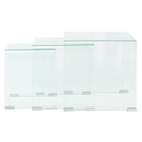 thumbnail of Ensemble de tables gigognes 3 Pièces Verre trempé Transparent Modèle Atlas Line Élite