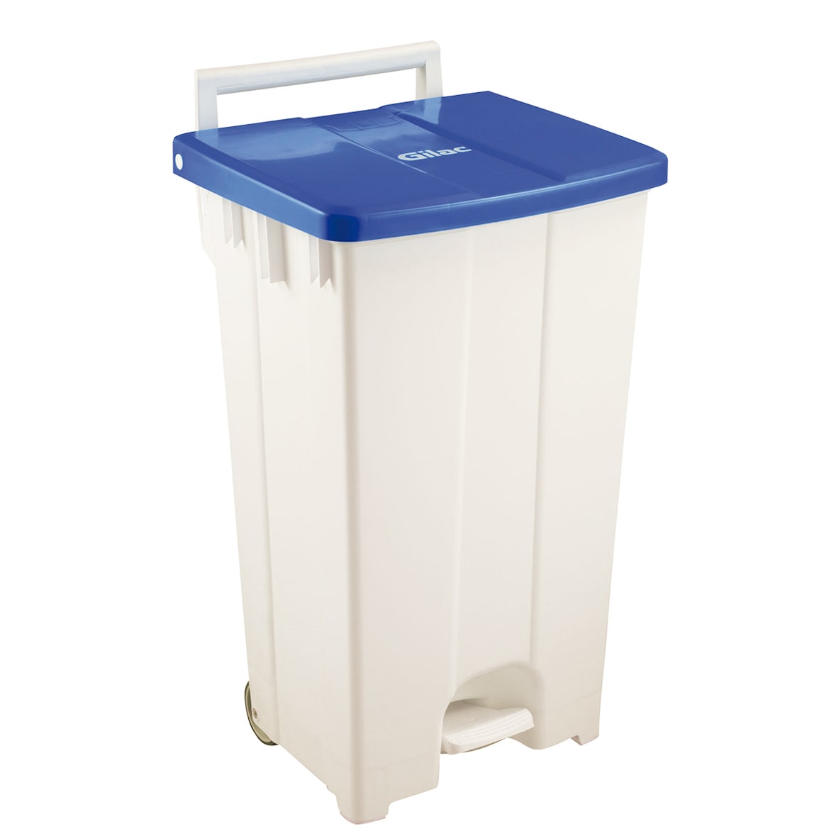 GILAC Collecteur à pédale 2 roues + couvercle - 100 L - Bleu G614422