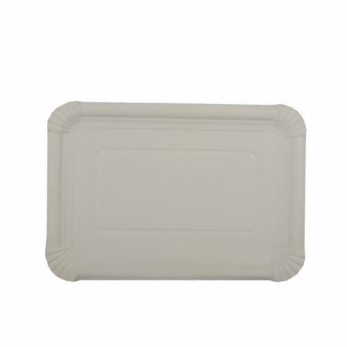 ABC Pak 250 Teller, Pappe [rc] eckig 18 cm x 26 cm weiss (95329, 250 Stück)