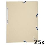 thumbnail of Exacompta 55532E 25x Sammelmappen mit Gummizug und 3 Klappen, Colorspan-Karton 400g/m2, für DIN A4 - beige