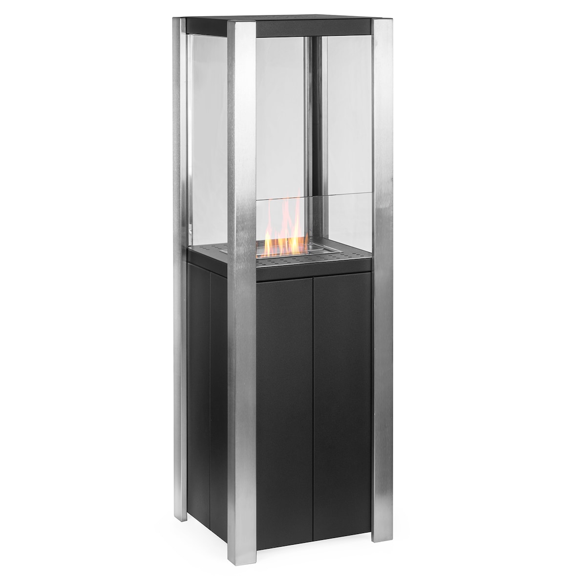 Moritz Ethanol Kamin freistehend Standkamin 120 x 38 x 38 cm I Säule groß I 1,2 Liter Brenner I Bioethanol Kamin I Bio Ethanol Kaminofen Indoor