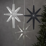 thumbnail of Holzstern Weihnachtsstern Leuchtstern hängend 60cm mit Kabel grau