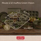 thumbnail of Set pâtisserie avec moule à 12 muffins revêtu cire de carnauba, 2 bols à mixer, verre mesureur et spatule Zenker
