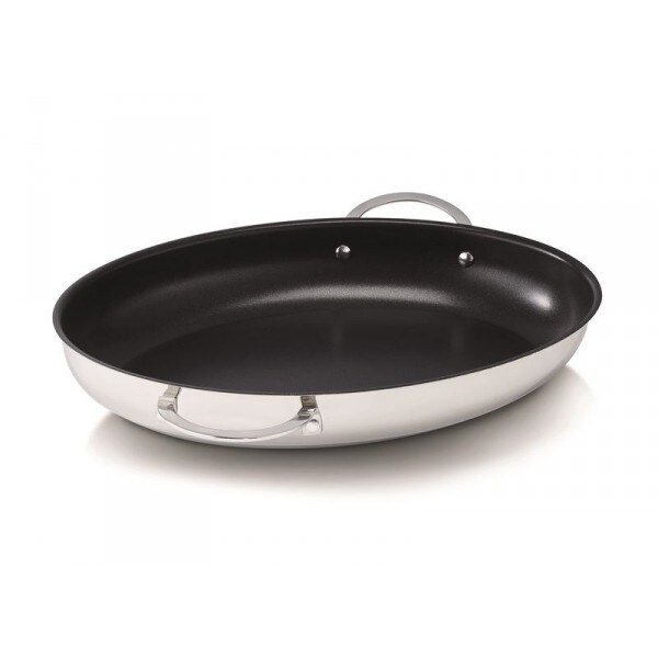 BEKA poêle à poisson inox antiadhésive induction 38 x 27 cm