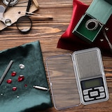 thumbnail of Relaxdays Digitale Feinwaage, bis 200 g, 0,01 g Schritte, Tara- & Zählfunktion, kalibrierbar, Mini Taschenwaage, silber