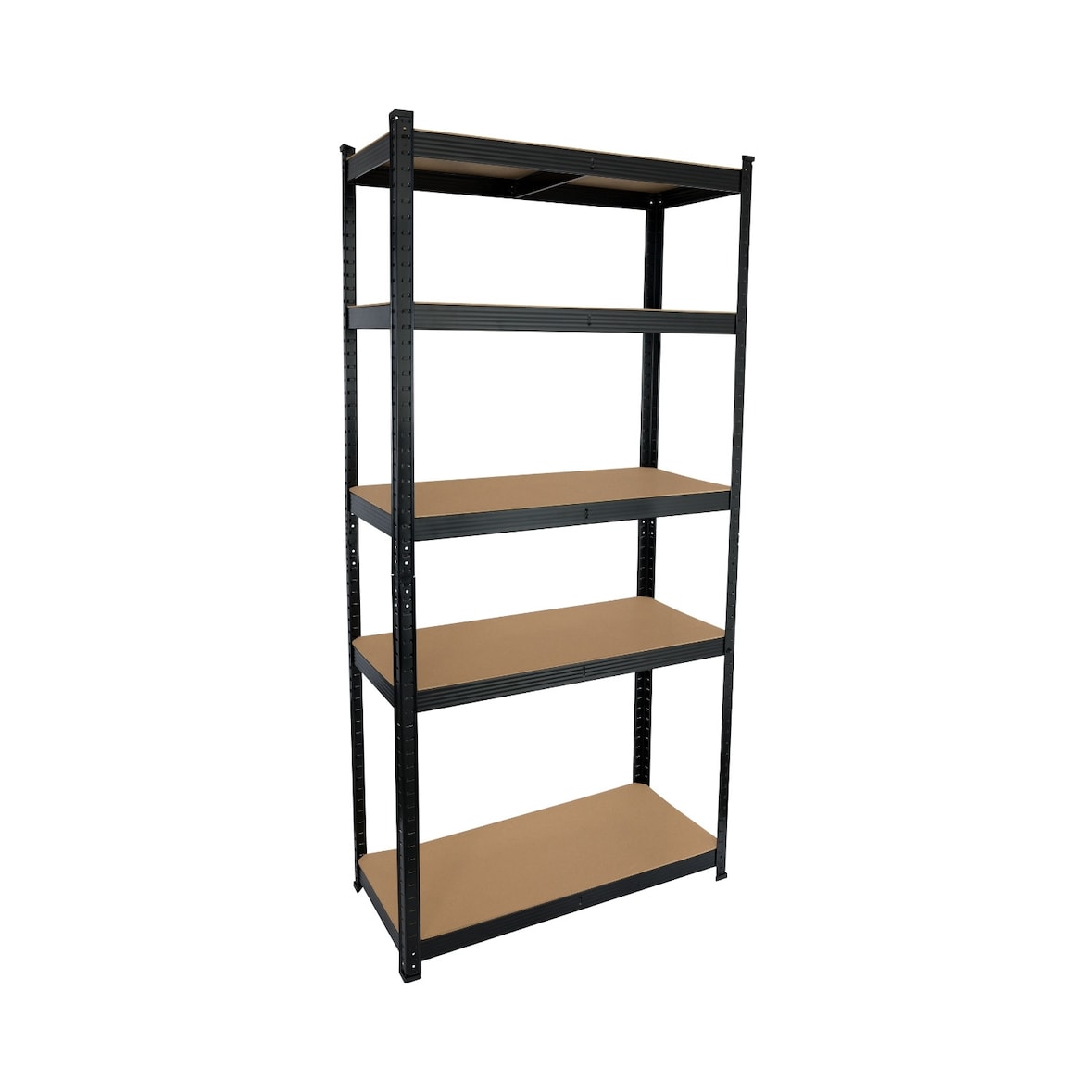 Estantería Modular Negra con 5 Baldas Ajustables 180x90x40cm 875Kg 7house