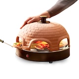 thumbnail of Emerio Pizzarette Original PO-115984 – 1200W – Pizzaofen für 6 Personen – Handgefertigte Terrakotta-Kuppel – Pizza Ofen – 6 Backspachteln - Cool Touch