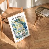 thumbnail of Lámina con marco negro LE JARDIN I 21x30 cm Product size: 21x30 cm;  PIN 001  impreso en papel de primera calidad de 180gr.