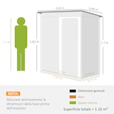 thumbnail of Outsunny Casetta Porta Attrezzi 1 Porta Scorrevole Tetto inclinato