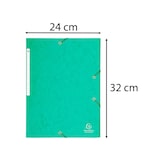 thumbnail of Exacompta  Cod. 17103H - Cartella 3 lembi con elastici Maxi capacity cartoncino lustré  425 g/mq - A4 verde - Confezione da  25 pz.