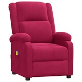 thumbnail of vidaXL Massagesessel Weinrot Samt