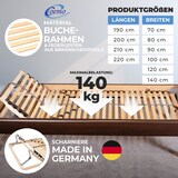 thumbnail of Coemo 7-Zonen Lattenrost ERGO K 100 x190 cm verstellbar Kopfteil & Härtegrad verstellbar 26 Leisten